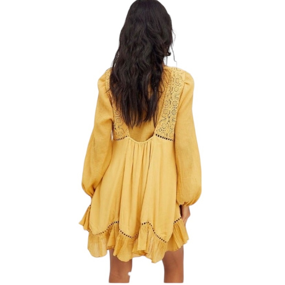 $128 RARE Preloved Free People Endless Summer “Freya” Mini Dress Set Small - Picture 3 of 9